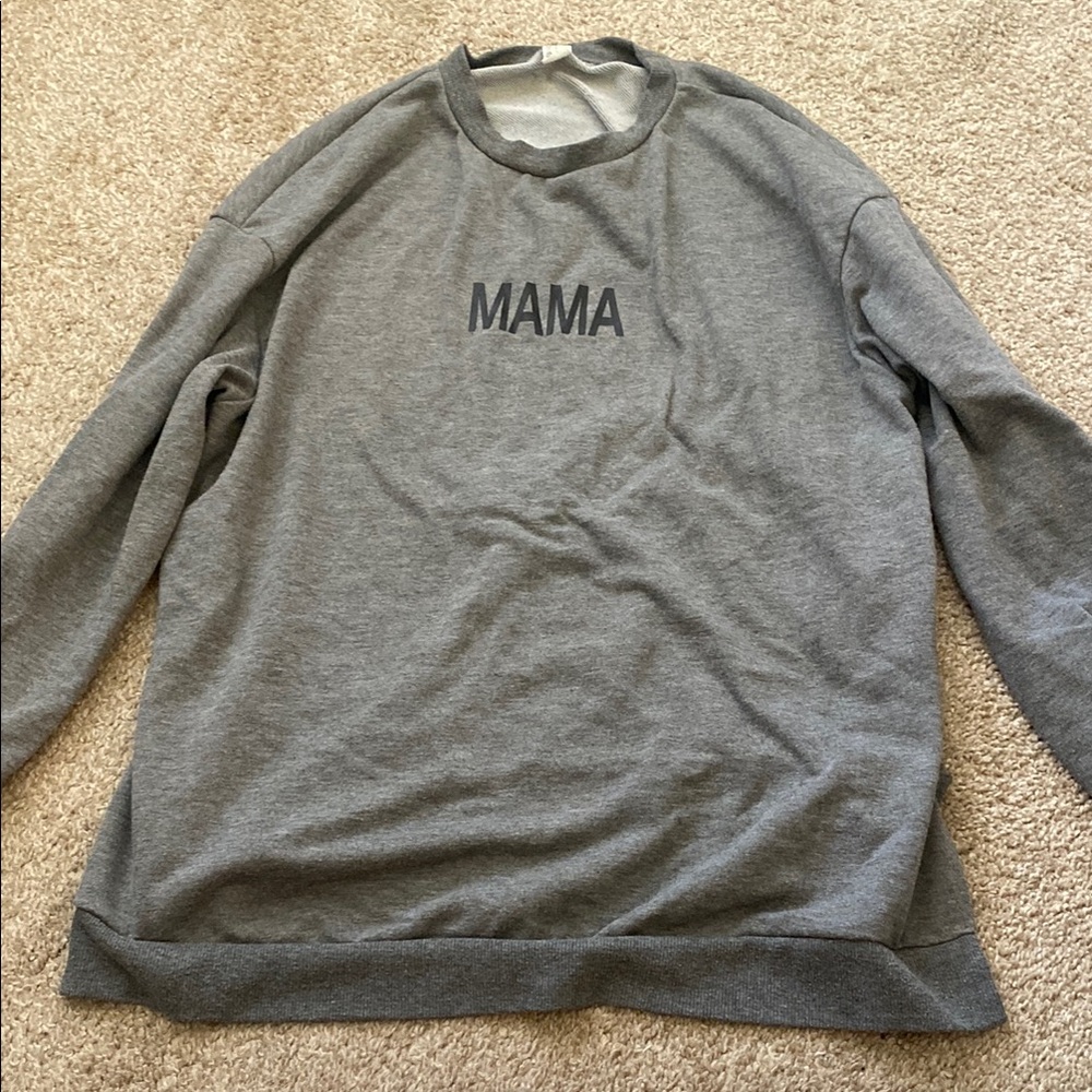 Gray 'MAMA' Maternity Sweatshirt